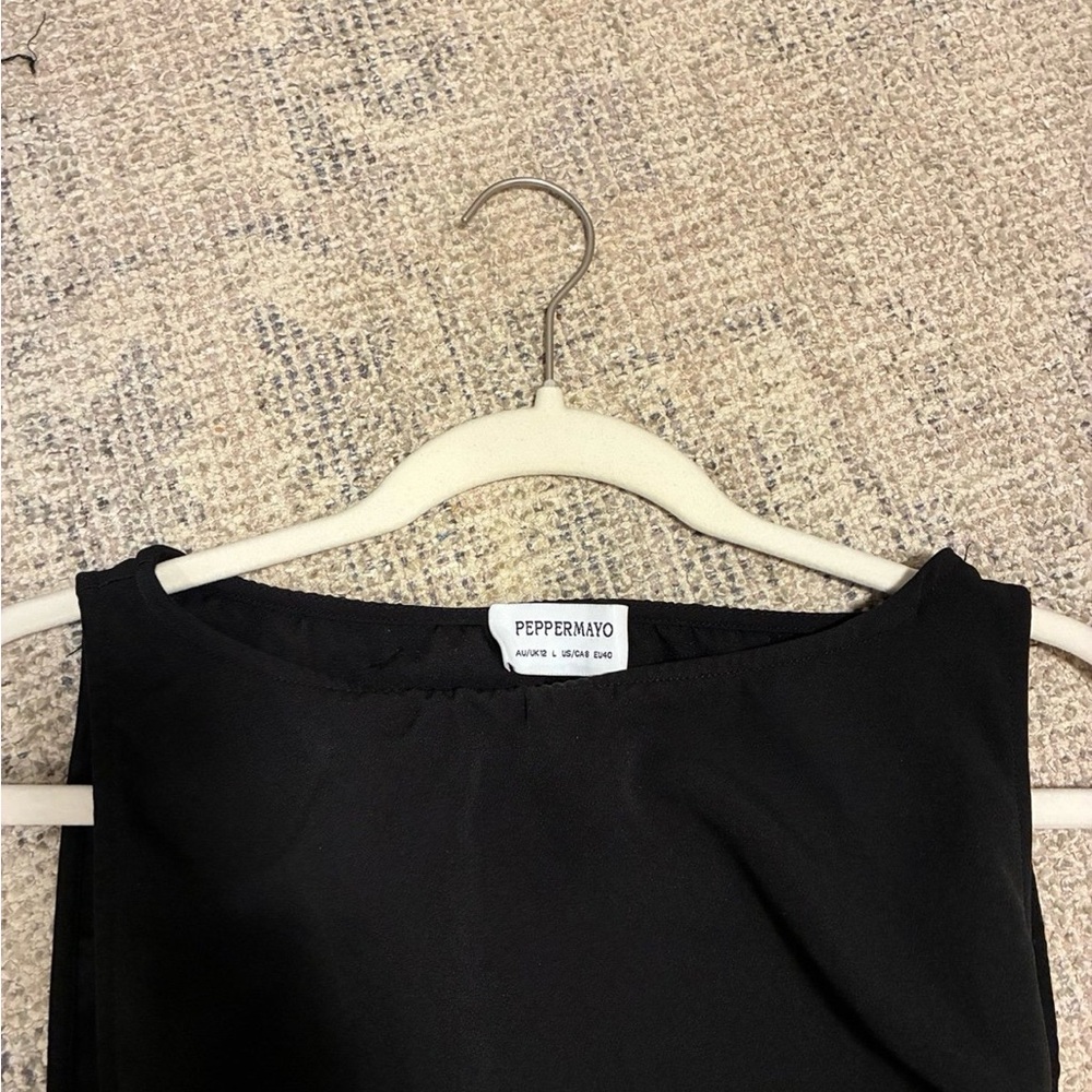 Peppermayo Black Tank Top with Side Buckles - Picture 3 of 3